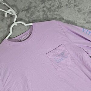 Vineyard Vines Long Sleeve T-Shirt Whale Logo Pocket‎ Tee Casual Top M